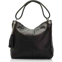 Torebki klasyczne damskie: Skórzana torebka w kolorze czarnym – 40 x 49 x 14 cm