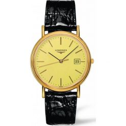 LONGINES LES GRANDES L4.790.2.32.2. Żółte zegarki męskie LONGINES, pozłacane. Za 3100,00 zł.