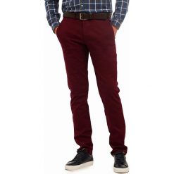 Spodnie chino - Custom fit - w kolorze bordowym. Czerwone spodnie męskie Polo Club Men, m, w paski. W wyprzedaży za 209,95 zł.