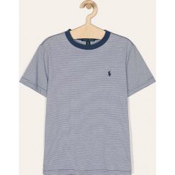 Polo Ralph Lauren - T-shirt dziecięcy 134-176 cm. Niebieskie t-shirty chłopięce Polo Ralph Lauren, bez wzorów, z bawełny, bez rękawów. Za 139,90 zł.