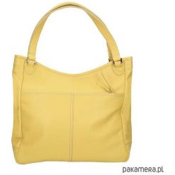Torebka skórzana żółta Quotidiana marki Bolsa. Żółte torebki klasyczne damskie marki Pakamera, ze skóry, na ramię. Za 547,00 zł.