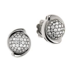Kolczyki damskie: Piękne Białe Złoto Kolczyki – złoto białe 750, Brylant 0,52ct