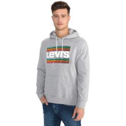 Levi's Bluza Szary. Szare bluzy męskie Levi's®, s, z haftami, z bawełny, bez kołnierzyka, bez rękawów, bez kaptura. Za 309,95 zł.