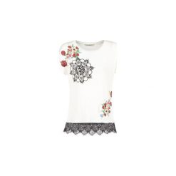 T-shirty z krótkim rękawem Desigual RICOLUEA. Białe t-shirty damskie marki Desigual, l. Za 168,35 zł.