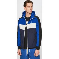 G-Star Raw - Kurtka. Niebieskie płaszcze męskie G-Star RAW, s, bez wzorów, z elastanu, retro, krótkie, z kapturem. W wyprzedaży za 459,90 zł.