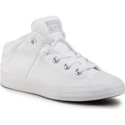 Trampki CONVERSE - Ctas Axel Mid 665596C White/White/White. Białe trampki dziewczęce Converse, z gumy, na sznurówki. Za 219,00 zł.