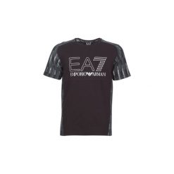 T-shirty z krótkim rękawem Emporio Armani EA7 FIRENZO. Czarne t-shirty męskie marki Emporio Armani EA7, s, bez wzorów, bez kołnierzyka, krótkie. Za 279,20 zł.