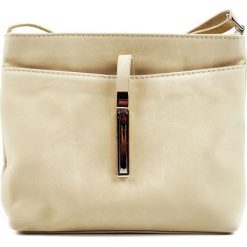 RobertaM torebka crossbody kremowa. Białe torebki klasyczne damskie Robertam, bez wzorów, bez dodatków. Za 279,00 zł.