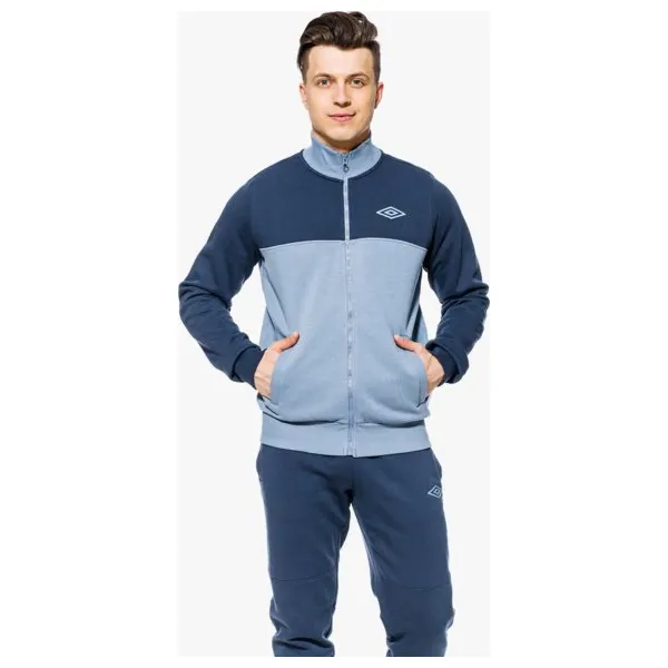 Umbro Bluza Fleece Zip Through , granatowy, rozmiar M. Niebieskie bluzy męskie Umbro, m, bez wzorów, z bawełny, sportowe, ze stójką, bez rękawów, bez kaptura. W wyprzedaży za 79,99 zł.