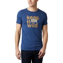 Koszulka Columbia Terra Vale™ II SS Tee 1888843469 - niebieski. Niebieskie koszulki męskie Columbia, s, bez wzorów, bez kołnierzyka, bez rękawów. Za 101,59 zł.