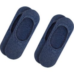 Zestaw 2 par stopek unisex BUGATTI - 6830 Denim 434. Niebieskie skarpetki damskie Bugatti, bez wzorów, z elastanu. Za 45,00 zł.