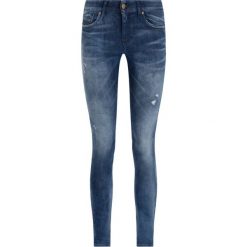 Jeansy Slim Fit Diesel Slandy 00SXJN 0090Q. Niebieskie jeansy damskie Diesel, bez wzorów, z elastanu. W wyprzedaży za 559,00 zł.