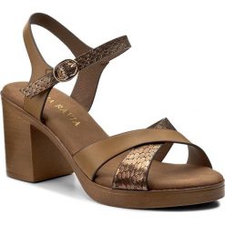 Rzymianki damskie: Sandały VIA RAVIA – WAB-326-LY13 Camel