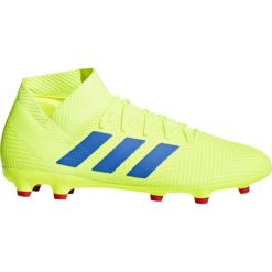 Buty piłkarskie adidas Nemeziz 18.3 Fg M BB9438. Żółte buty sportowe męskie Adidas, z materiału, bez zapięcia, do piłki nożnej. W wyprzedaży za 359,00 zł.