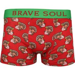 Czerwono-Zielone Męskie Bokserki -Brave Soul- Obcisłe, Majtki, w Indyki, Święto Dziękczynienia MAJBRSturkey. Czerwone majtki męskie Brave Soul, bez wzorów, z tkaniny. Za 29,00 zł.