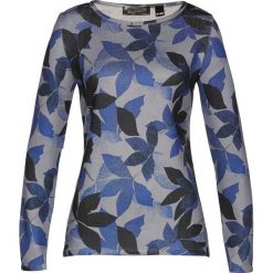 Sweter bonprix jasnoszary z nadrukiem. Szare swetry klasyczne damskie marki bonprix, z dzianiny. Za 69,99 zł.