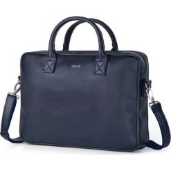 Torba męska na laptop Solier S33 Carlow granatowa - Granatowy. Niebieskie torby na laptopa Solier, w paski, z jeansu, biznesowe. Za 179,99 zł.