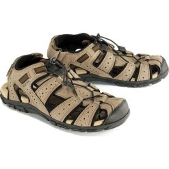 GEOX U6224B SANDAL STRADA B C6088 taupe/black, sandały męskie. Czarne sandały męskie Geox, bez zapięcia. Za 349,90 zł.