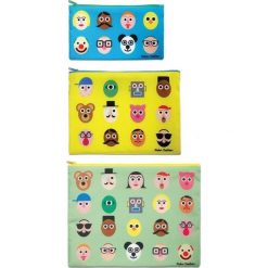 Saszetki Zip Pockets 3 szt. Faces. Saszetki damskie LOQI, bez wzorów, eleganckie, średnie, bez dodatków. Za 63,00 zł.