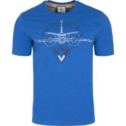 T- shirt Aeronautica Militare. Niebieskie t-shirty męskie Aeronautica Militare, m, bez wzorów, z włoskim kołnierzykiem. Za 219,00 zł.