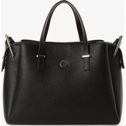 Tommy Hilfiger - Damska torba shopper, czarny. Czarne torby damskie na zakupy TOMMY HILFIGER, bez wzorów, klasyczne, bez dodatków. Za 749,95 zł.