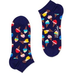 Happy Socks - Stopki Ice Cream. Niebieskie skarpetki męskie marki Happy Socks, bez wzorów, z elastanu. Za 32,90 zł.