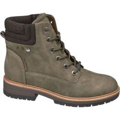 Płaskie trapery damskie Bench z materiałową wstawką Bench khaki. Brązowe trapery damskie Bench, z tkaniny, bez obcasa, na obcasie, bez zapięcia. Za 99,00 zł.