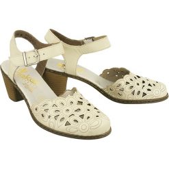 RIEKER 40975-80 weiss, sandały damskie. Sandały damskie Rieker, bez wzorów, ze skóry, bez obcasa, na obcasie, bez zapięcia. W wyprzedaży za 183,90 zł.