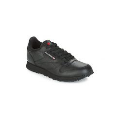 Buty Dziecko Reebok Classic CLASSIC LEATHER J. Czarne trampki chłopięce marki Reebok Classic, bez wzorów, bez zapięcia. Za 215,20 zł.