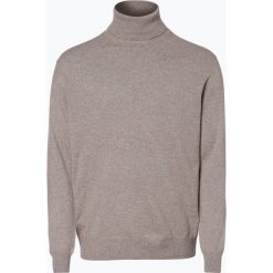 Andrew James - Sweter męski z dodatkiem kaszmiru, beżowy. Brązowe swetry męskie marki Andrew James, s, bez wzorów, z wełny, z golfem, bez kaptura. Za 179,95 zł.