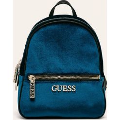 Guess Jeans - Plecak. Niebieskie plecaki damskie Guess Jeans, z aplikacjami, z bawełny, eleganckie. W wyprzedaży za 399,90 zł.