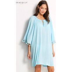 Tunika plażowa Seafolly Beach Basics 53203-CU. Szare tuniki plażowe damskie Seafolly, bez wzorów, bez rękawów. Za 299,00 zł.