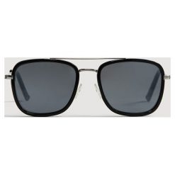 Mango Man - Okulary Square. Pomarańczowe okulary przeciwsłoneczne męskie marki Mango Man, z tworzywa sztucznego. Za 89,90 zł.