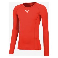 Puma Liga Baselayer Koszulka Czerwony. Czerwone podkoszulki męskie Puma, xl, z haftami, z elastanu, z długim rękawem. Za 171,95 zł.