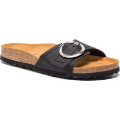 Klapki SALAMANDER - Luino 32-13009-11 Black. Czarne klapki damskie Salamander, z aplikacjami, ze skóry, bez obcasa. Za 259,00 zł.