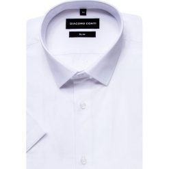 Koszula GUSTAVO KKBS000048. Białe koszule męskie Giacomo Conti, na lato, m, bez wzorów, z materiału, eleganckie, z klasycznym kołnierzykiem, z krótkim rękawem. Za 99,00 zł.