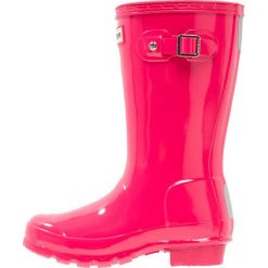 Buty zimowe damskie: Hunter ORIGINAL GLOSS Kalosze bright pink