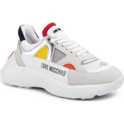 Sneakersy LOVE MOSCHINO - JA15306G1AIQ901A Multicolor. Białe półbuty damskie Love Moschino, z zamszu. Za 949,00 zł.