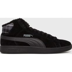 Puma - Buty Smash v2 Mid. Czarne buty sportowe męskie Puma, ze skóry, na sznurówki. W wyprzedaży za 239,90 zł.