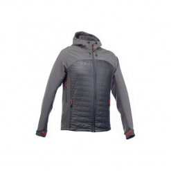 Kurtka Softshell trekkingowa TREK 900 hybrid męska. Szare kurtki trekkingowe męskie QUECHUA, m, z elastanu. Za 249,99 zł.