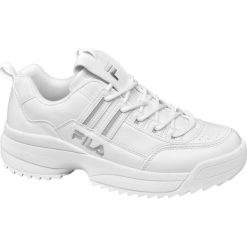 Sneakersy męskie Fila białe. Białe sneakersy męskie Fila, bez zapięcia. Za 199,90 zł.