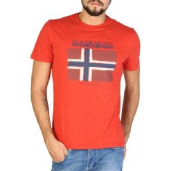 Napapijri T-Shirt Męski M Pomarańczowy. Pomarańczowe koszulki męskie marki Napapijri, m, bez wzorów, klasyczne, z klasycznym kołnierzykiem. W wyprzedaży za 149,00 zł.
