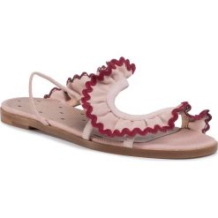Sandały RED VALENTINO - TQ0S0D69 Nude/Bor N17. Różowe klapki damskie Red Valentino, bez wzorów, ze skóry, bez obcasa. W wyprzedaży za 579,00 zł.