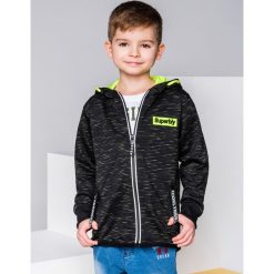 Odzież dziecięca: BLUZA DZIECIĘCA Z KAPTUREM ROZPINANA KB012 - CZARNA