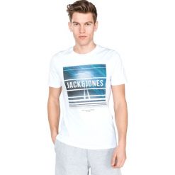 Jack & Jones Spring Feel Koszulka Biały. Białe podkoszulki męskie xl, z haftami, z bawełny, krótkie. Za 66,95 zł.