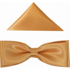 Złota mucha męska SLIM B82. Żółte muszki męskie Modini Moda Męska, na co dzień, bez wzorów, z tkaniny, eleganckie. W wyprzedaży za 45,00 zł.