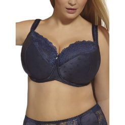 Biustonosze bardotka: Biustonosz semi soft w kolorze granatowym