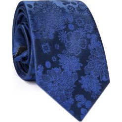 Jedwabny krawat KWNR000281. Niebieskie krawaty męskie Giacomo Conti, z jedwabiu, eleganckie. Za 129,00 zł.
