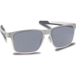 Okulary przeciwsłoneczne OAKLEY - Halbrook Metal OO4123-0355 Satin Chrome/Black Iridium. Szare okulary przeciwsłoneczne męskie wayfarery marki Oakley, z tworzywa sztucznego. W wyprzedaży za 579,00 zł.
