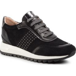 Sneakersy GEOX - D Tabelya D94AQA 022BN C981G Black/Gun. Czarne półbuty damskie Geox, z zamszu. W wyprzedaży za 379,00 zł.